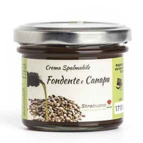 Crema Spalmabile Cioccolato Fondente e Canapa 100gr - Strabuono