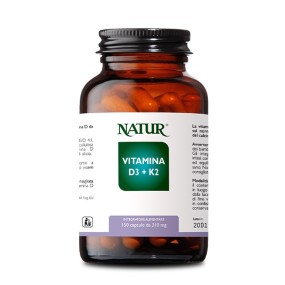 Integratore Alimentare Vitaminico Natur - Vitamina D3 2000 UI + K2 cps